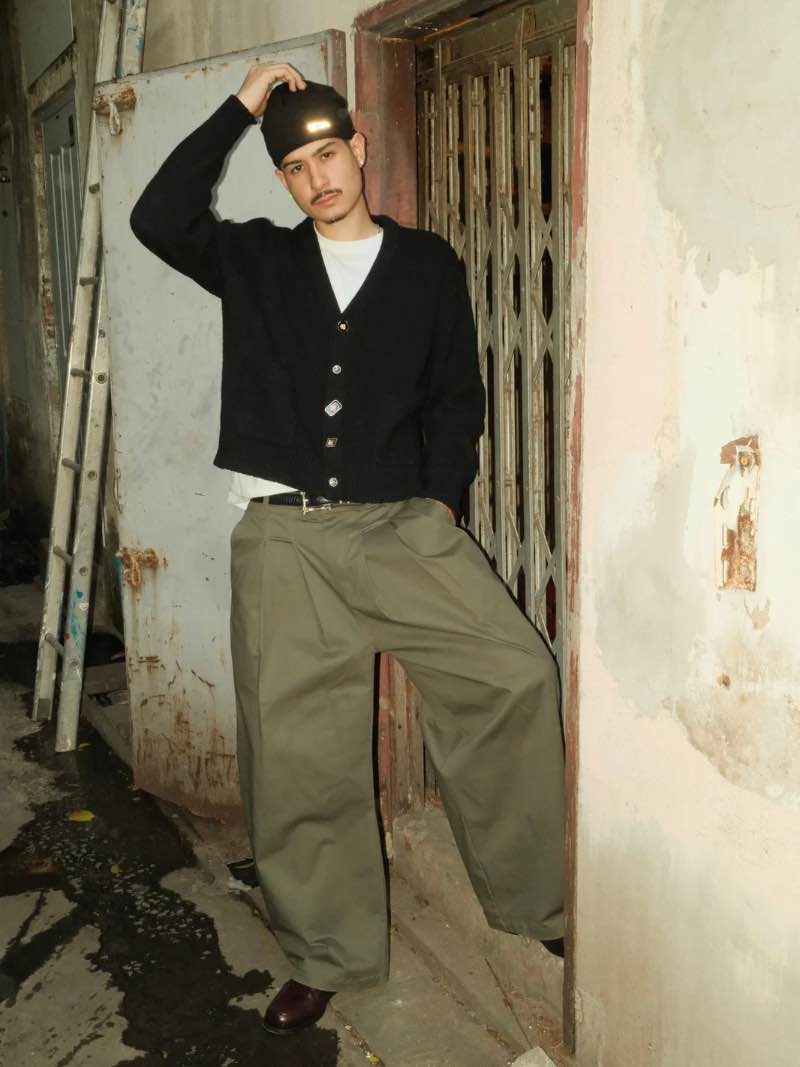Candy Man OLIVE PLEATED PANTS