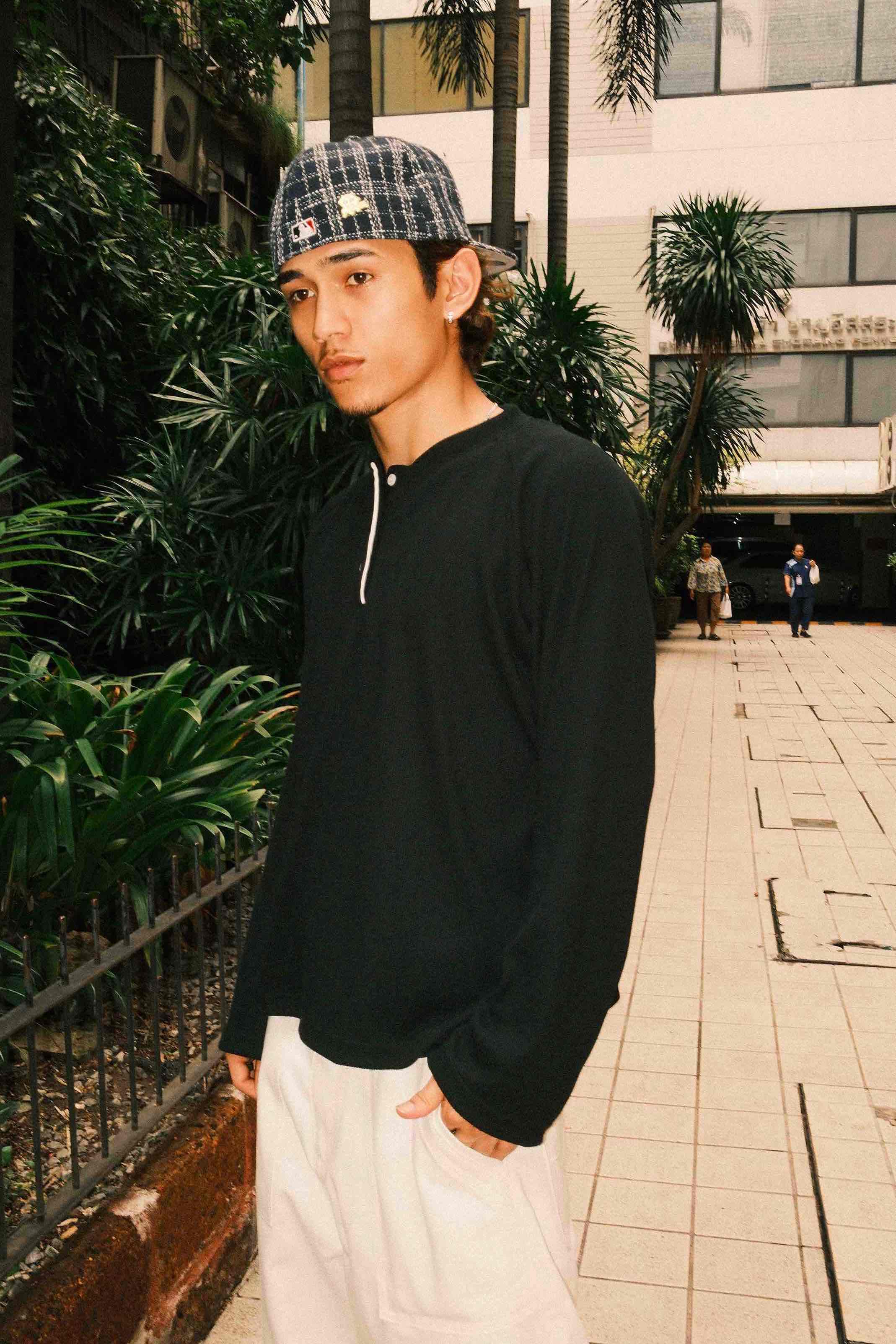 Candy Man BLACK HENLEY LONGSLEEVE