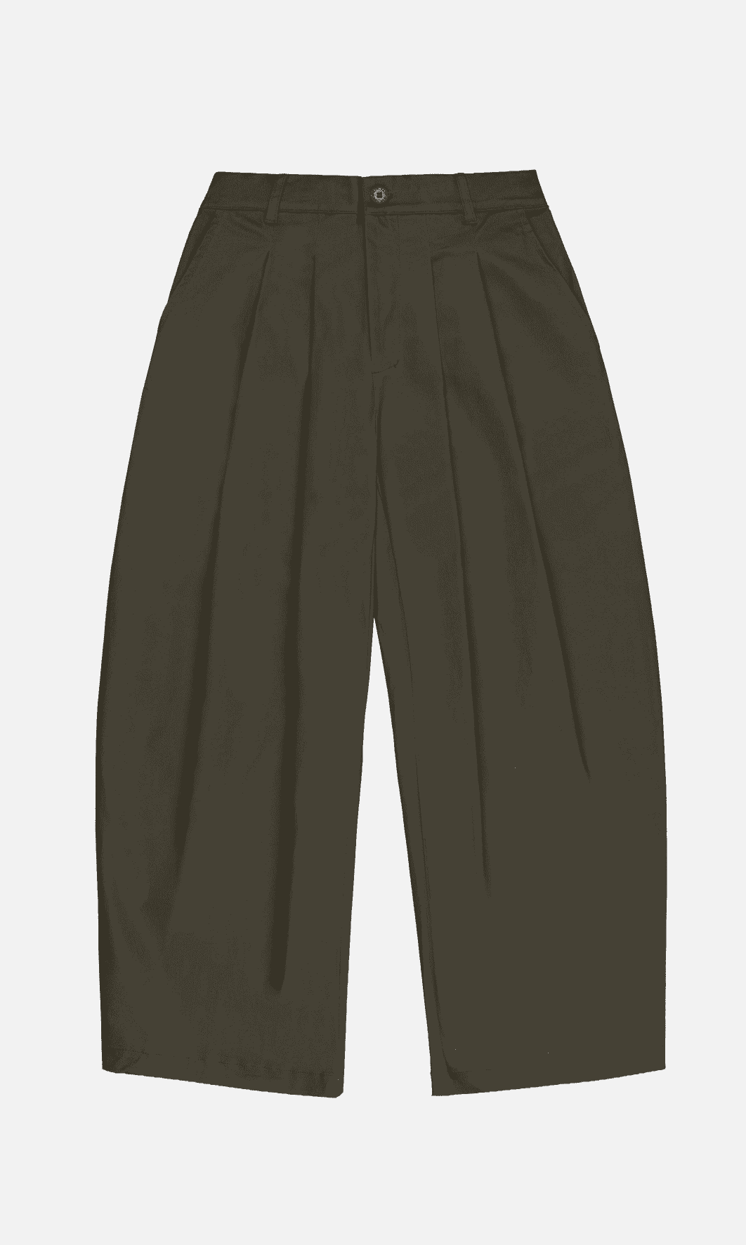 OLIVE PLEATED PANTS