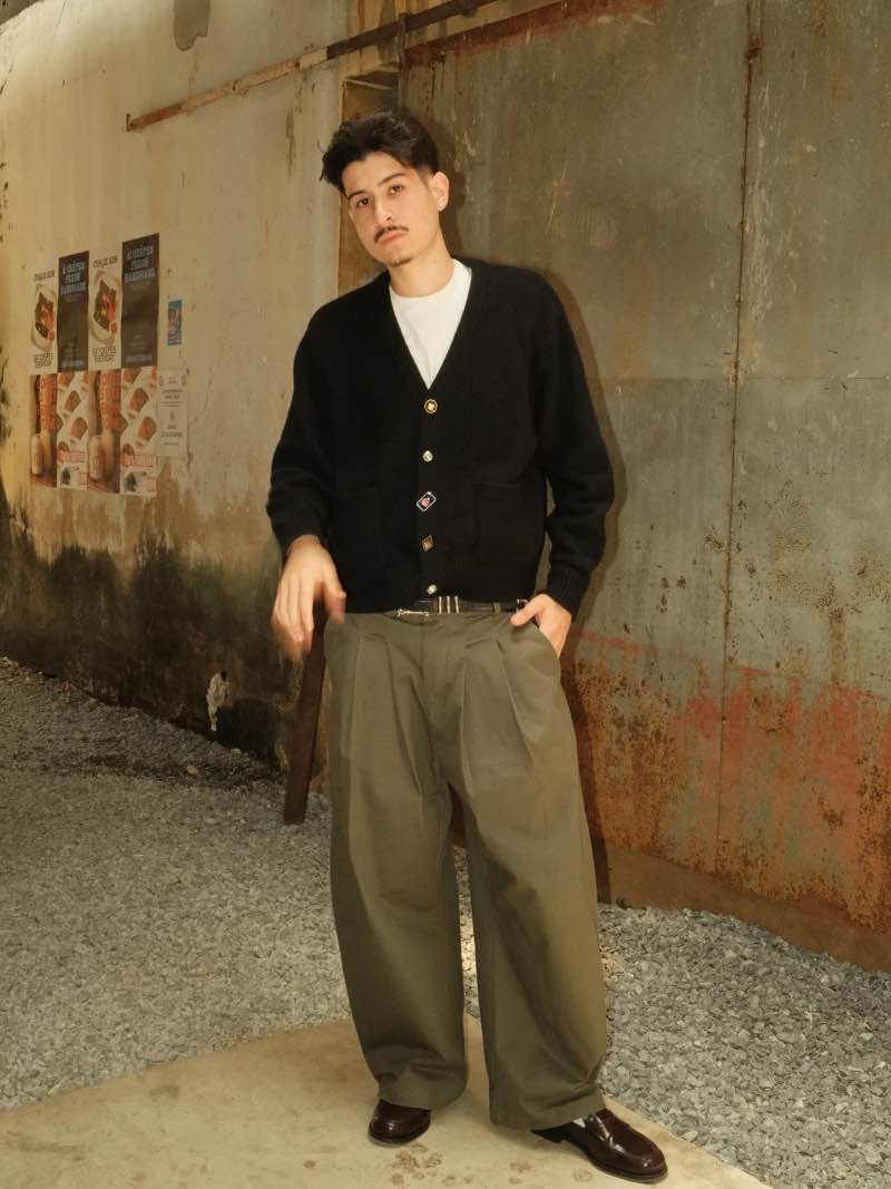 Candy Man OLIVE PLEATED PANTS