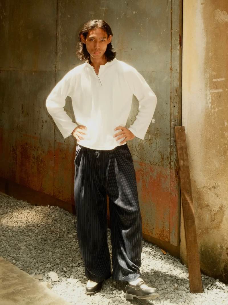 PINSTRIPES PLEATED PANT