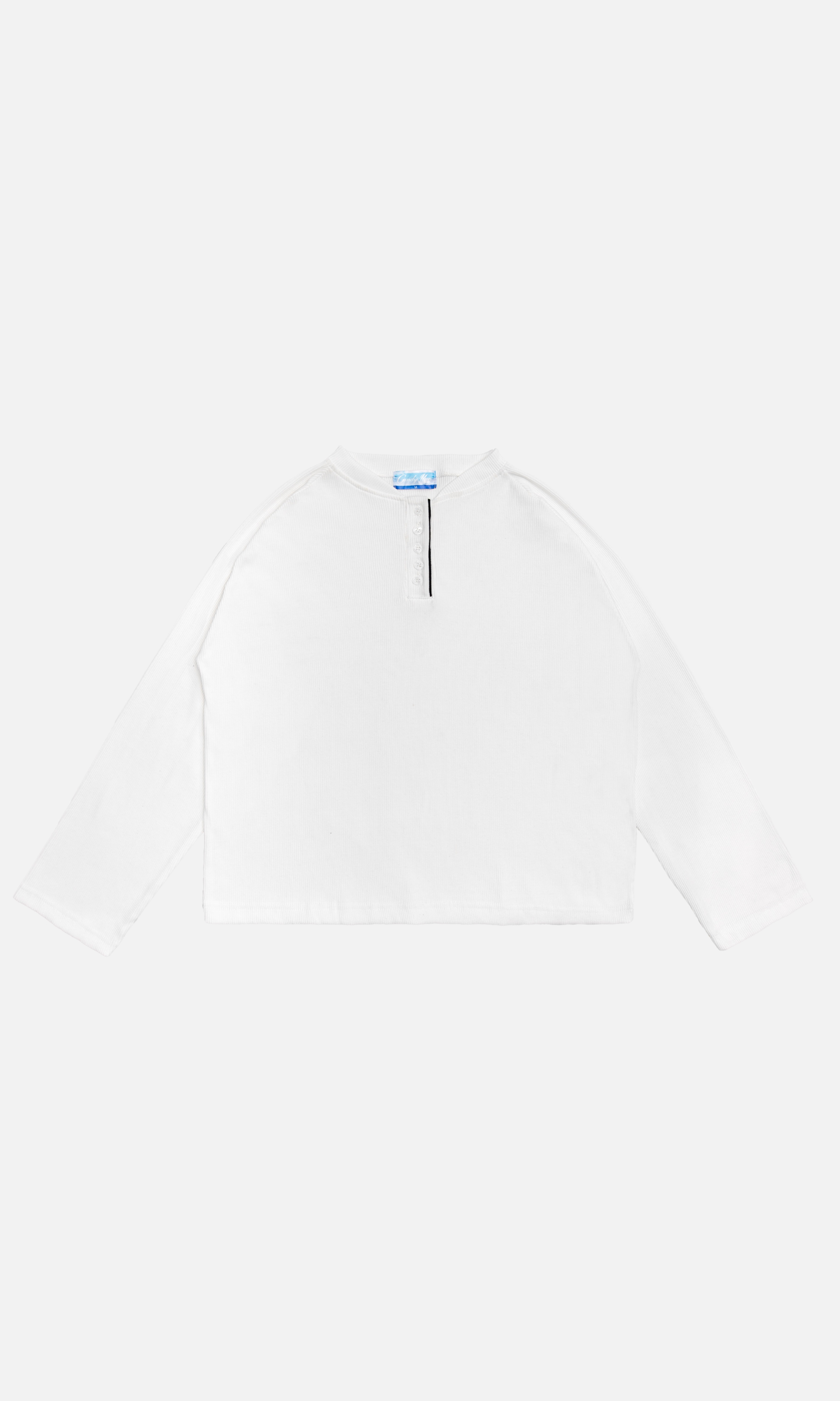 WHITE HENLEY LONG SLEEVE