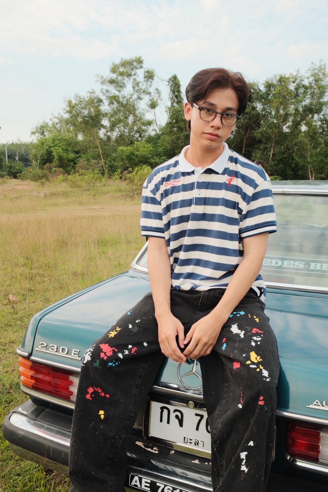 Candy Man NAVY STRIPE POLO