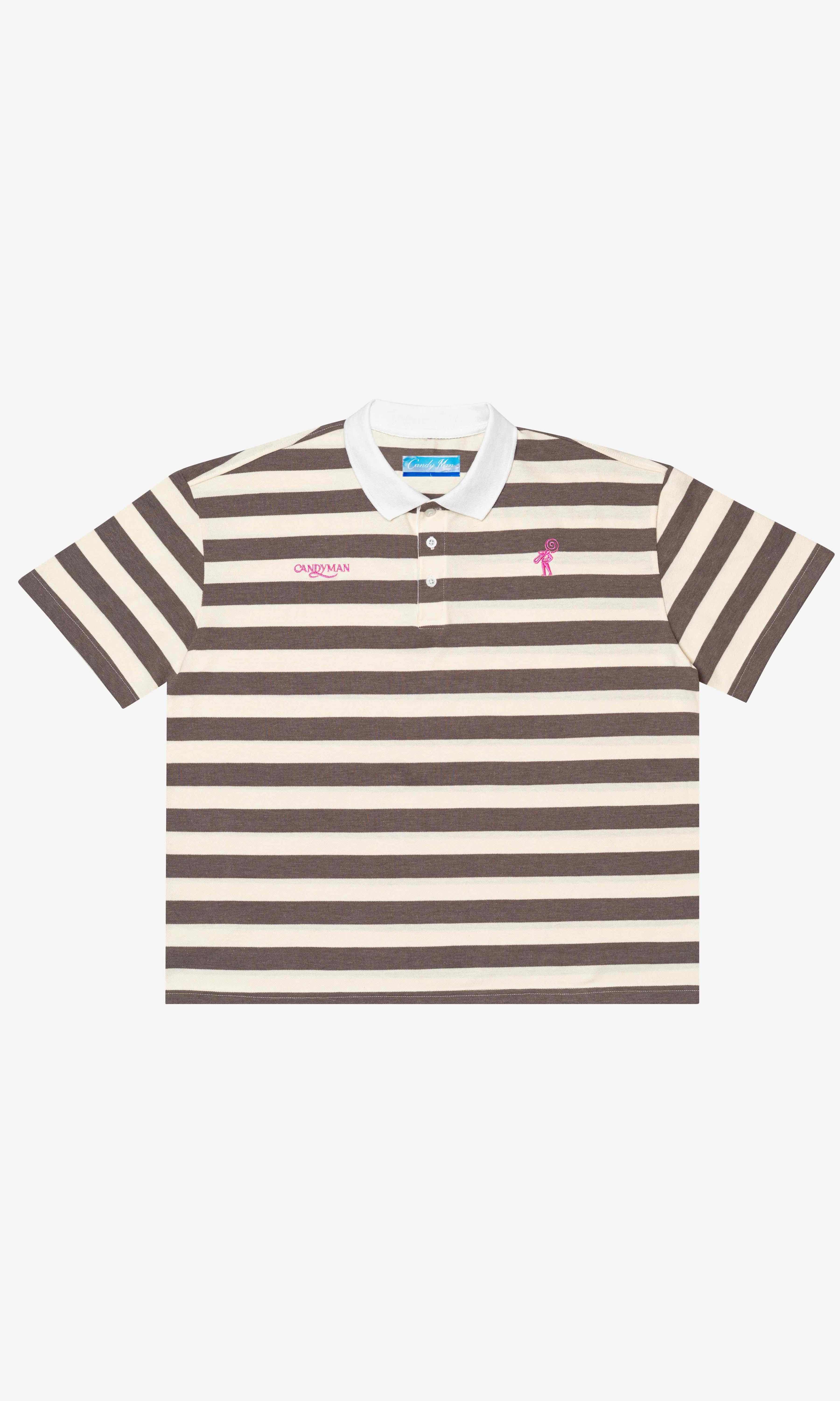 BROWN PINK POLO