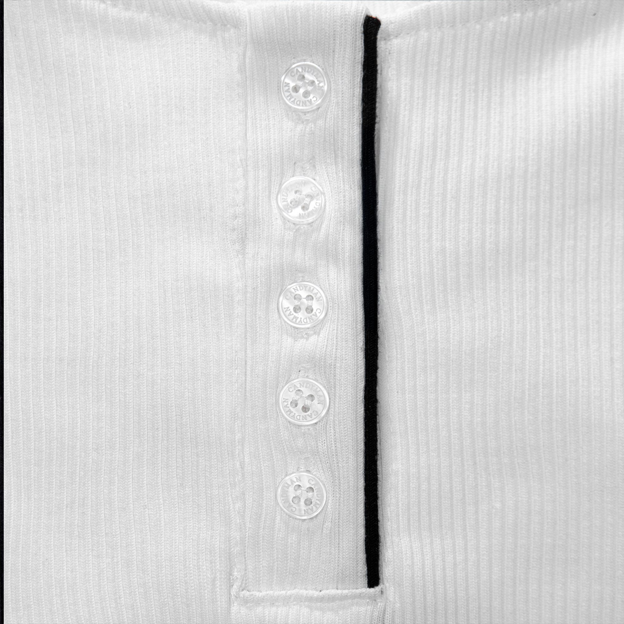 Candy Man WHITE HENLEY LONG SLEEVE