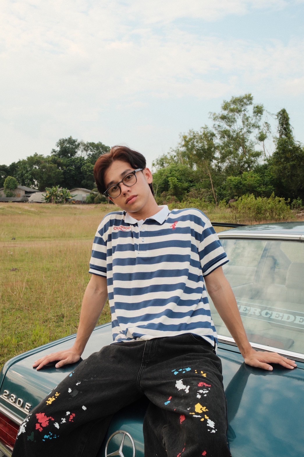 Candy Man NAVY STRIPE POLO