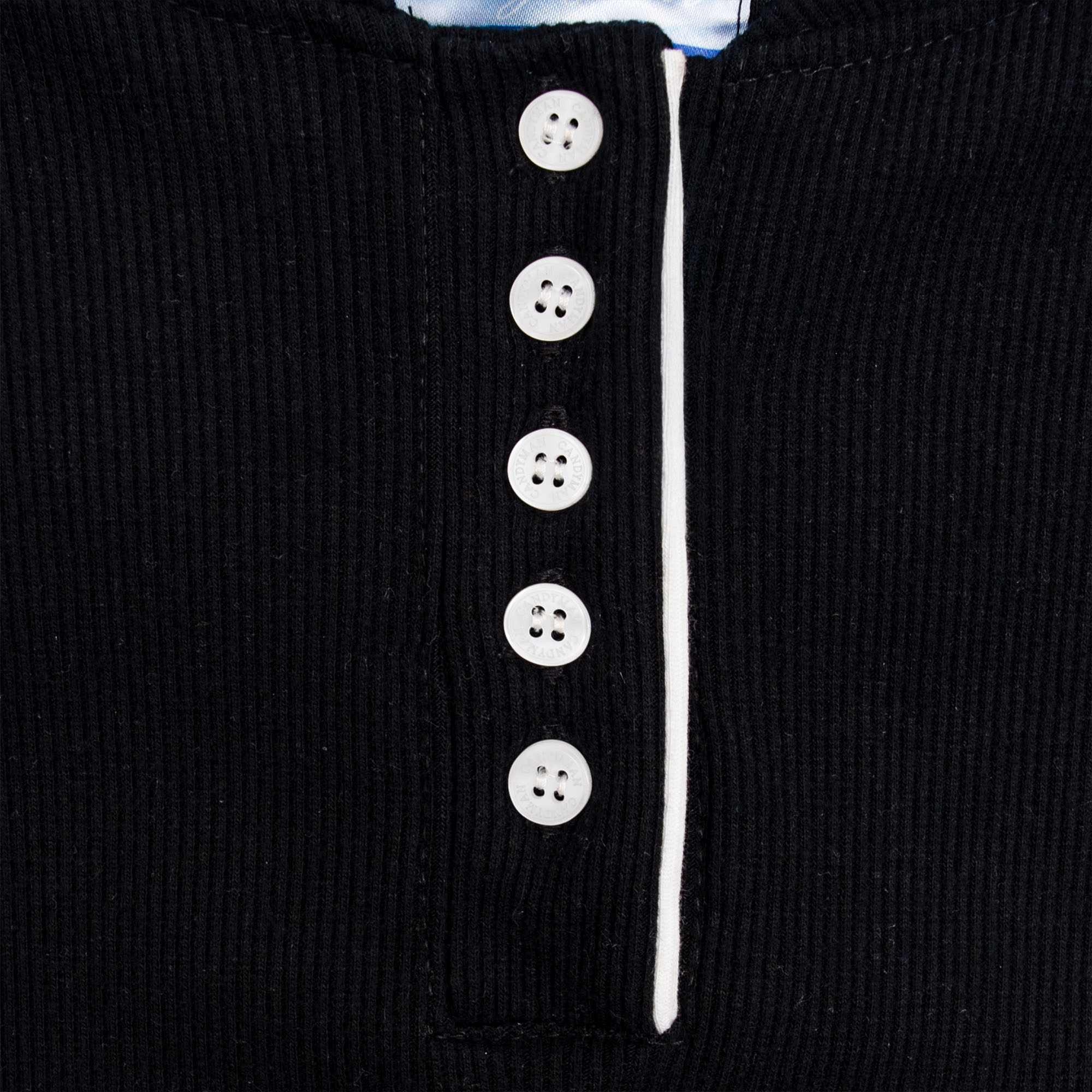 Candy Man BLACK HENLEY LONGSLEEVE
